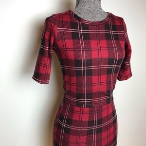 TOPSHOP RED TARTAN CO ORD SET